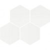 CERAMIKA BIANCA hexagon white glossy mosaic 210x260 mm WYPRZEDAŻ DOTYCZY STANÓW MAGAZYNOWYCH (26 szt) g1 szt